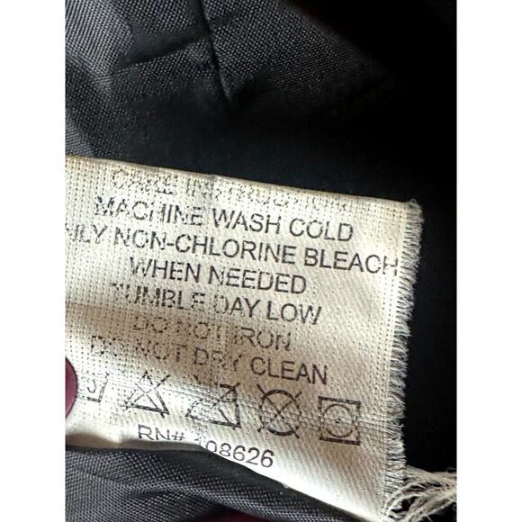 Vtg Gi & Jo Black Down Fill Fur Trim Lightweight Embroidered Jacket Women's S - Picture 8 of 8